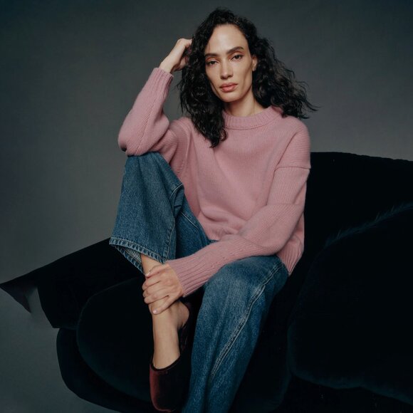 Reformation Gwen Oversized Regenerative Wool Sweater Pink Size Small - Picture 14 of 14